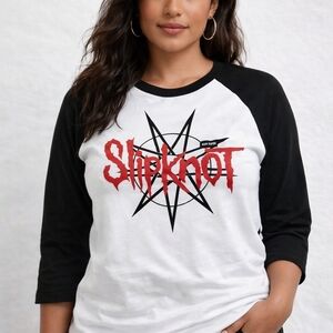 Slipknot Black and White Raglan Tee